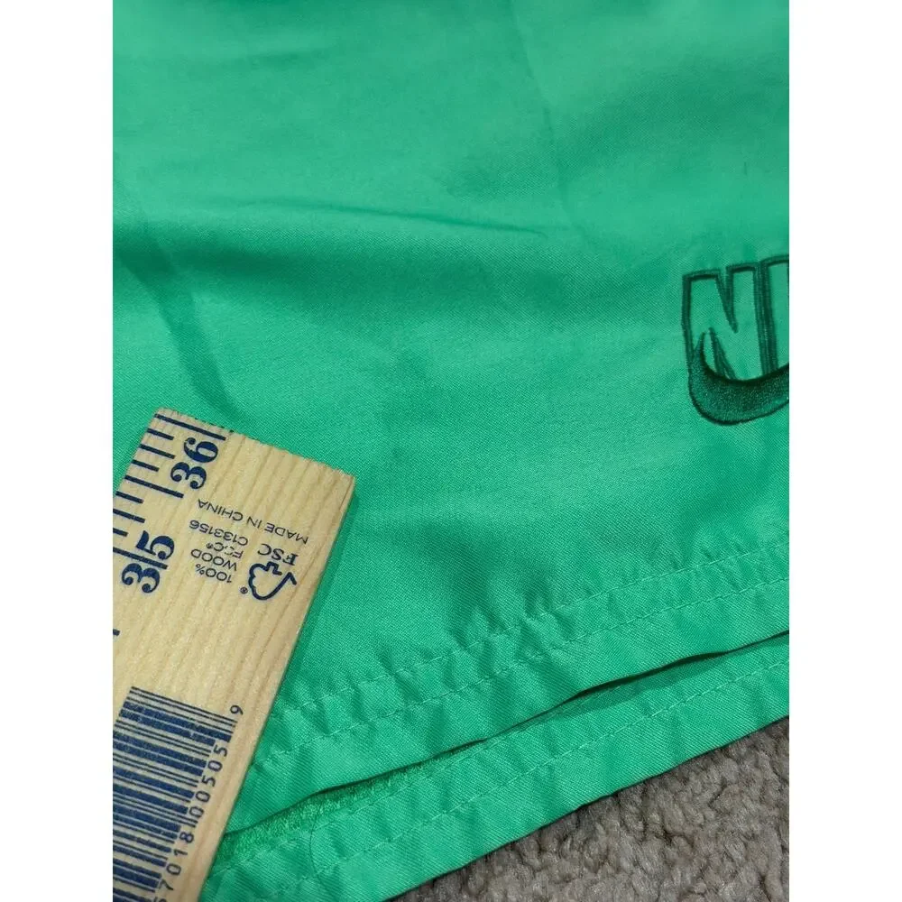 Nike Swim Essential Logo Lap 7 Inch Volley Shorts Green Lined Size M